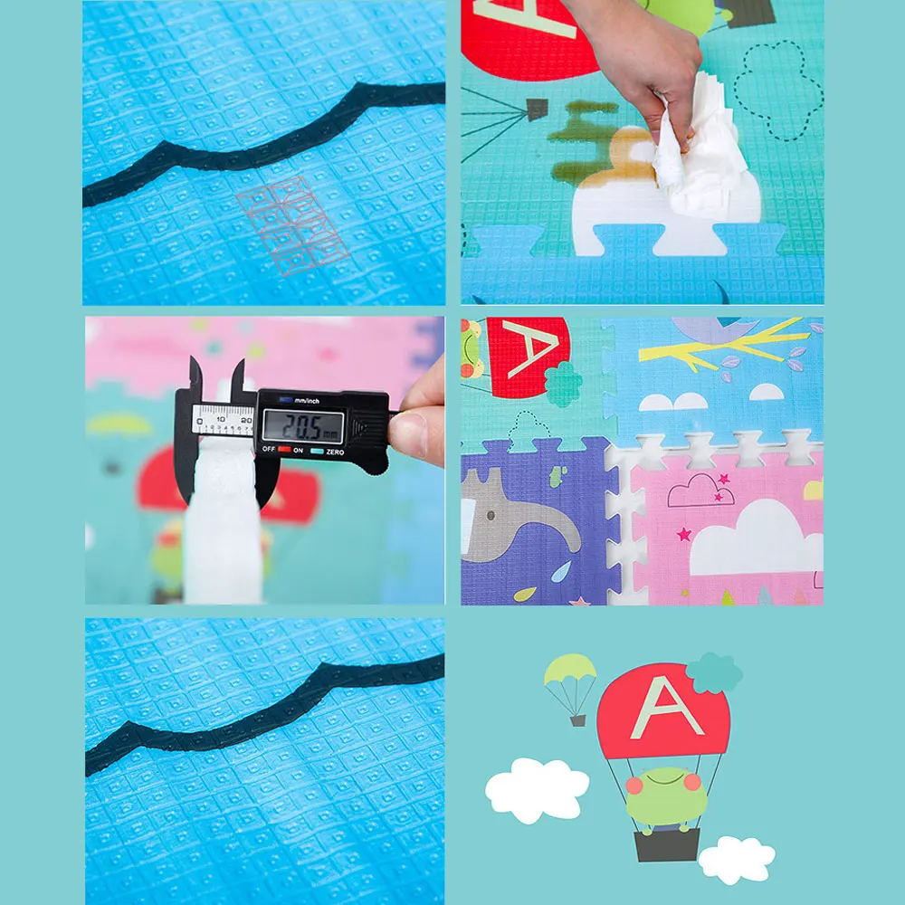 Новый 6 шт. прошитая детская коврик из терполимера тфэ гфп и