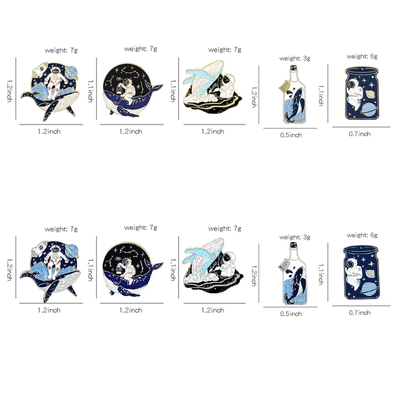 Креативная модная мультяшная Милая космическая брошь в форме капли булавка для