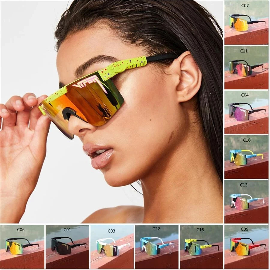 

2021 Stylish Men Oversized TR90 Polarized Pit Viper Sunglasses UV400 Adjustable Shield Gafas de sol One-piece Lens Multicolored