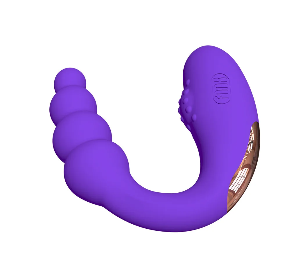 FAAK U-образный Вибратор с двойной головкой силиконовые бусины Анальная пробка