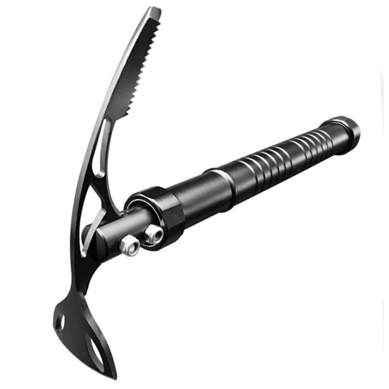 

2.09x13.38inch Black Tool Camping Pick Trowel Multi-function Pick Double-headed Small Hoe Scissors