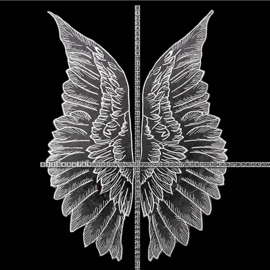 1 пара вышивки с сетчатой основой вышивка из органзы крылья кружевные аксессуары