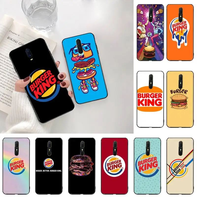 Burger King черный мягкий чехол для телефона из ТПУ Oppo A5 A9 2020 Reno2 z Renoace 3pro Realme5Pro|Бамперы|