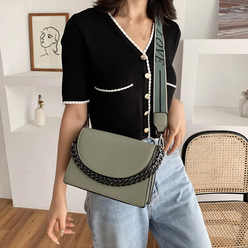 

[GOGD]new fashion PU Leather Crossbody Bags For Women 2020 Mini Shoulder Bag With Metal Handle Lady Travel Handbags Totes
