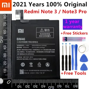 Original XIAOMI BM46 Replacement Battery For Xiaomi Redmi Note 3 Note3 Pro Note3 Redrice Authentic Phone Batteries 4050mAh+Tools