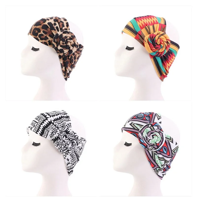 Женская эластичная повязка на голову из хлопка с принтом в африканском стиле