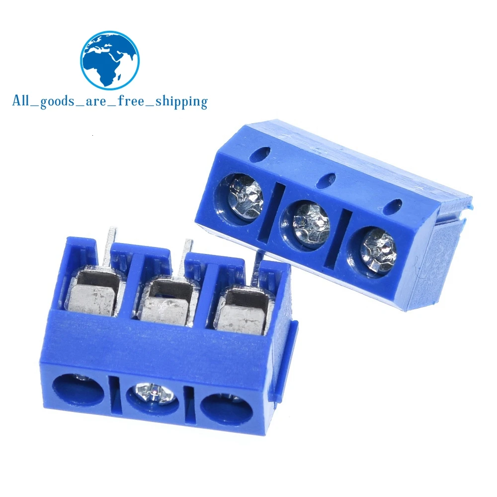 

TZT 10PCS 3 Pin Screw Terminal Block Connector 5mm Pitch 5.08-301-3P 301-3P 3pin