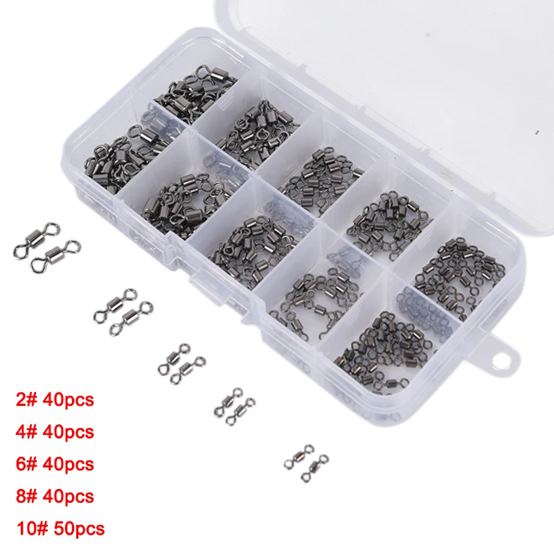 300 шт. шарикоподшипник из нержавеющей стали вертлюги рыболовные соединители