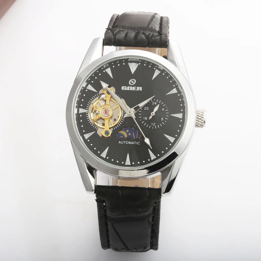 Мужские наручные часы GOER Tourbillon Роскошные автоматические механические