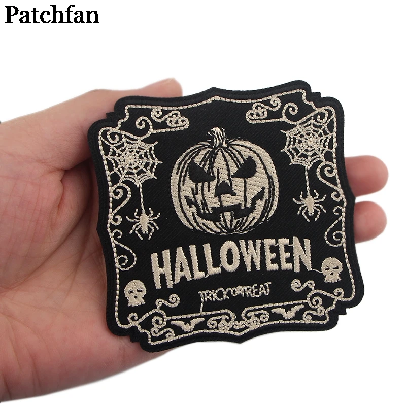 Patchfan Хэллоуин гладить на патчи для одежды бесплатная доставка зимние плотные