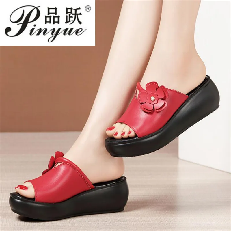 

Шлепанцы женские летние, на высоком каблуке, 32-43, размера плюс