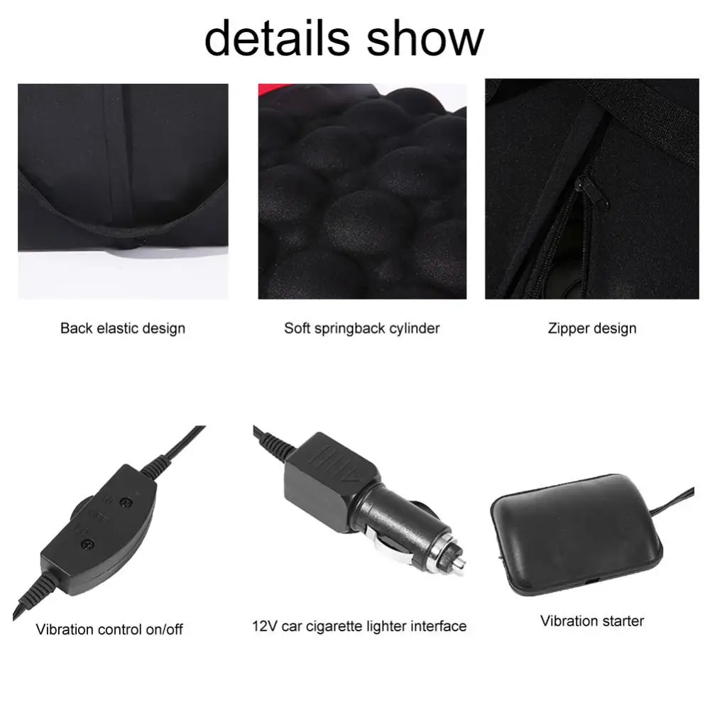 Мягкая губчатая Регулируемая электрическая Массажная подушка для сидения