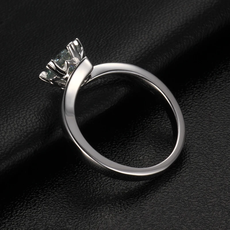 Модное кольцо с муассанитом Starsgem из серебра 925 пробы 1 карат | Украшения и