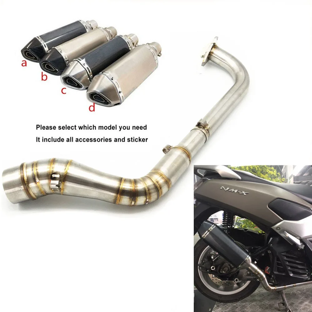 Модифицированный мотоцикл NMAX nmax задний карбоновый выхлоп глушитель полная система передняя средняя труба скольжения для yamaha nmax155