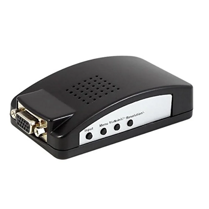 Преобразователь BNC PC в TV адаптер VGA RCA Cinch S-видео кабель преобразователь для SVHS Black |