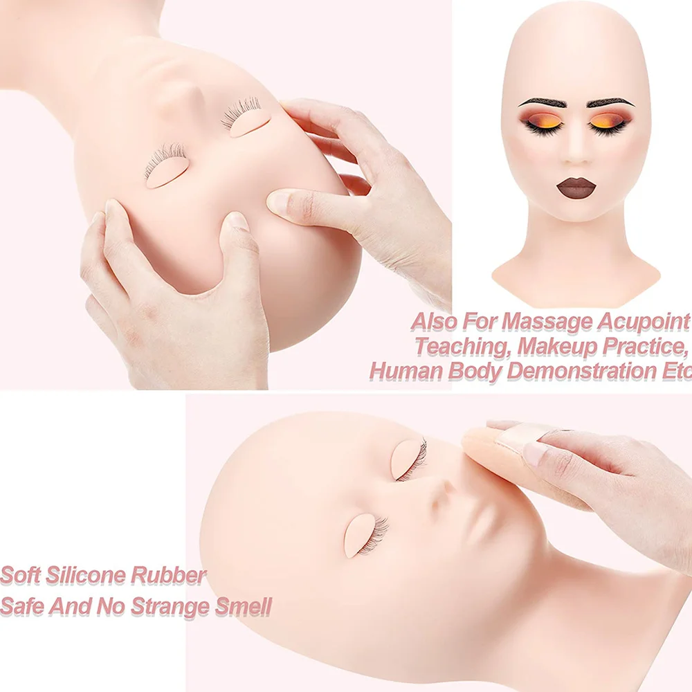 

1 Set of Eyelash Extension Practice Mannequin Head Mannequin Head Mold )