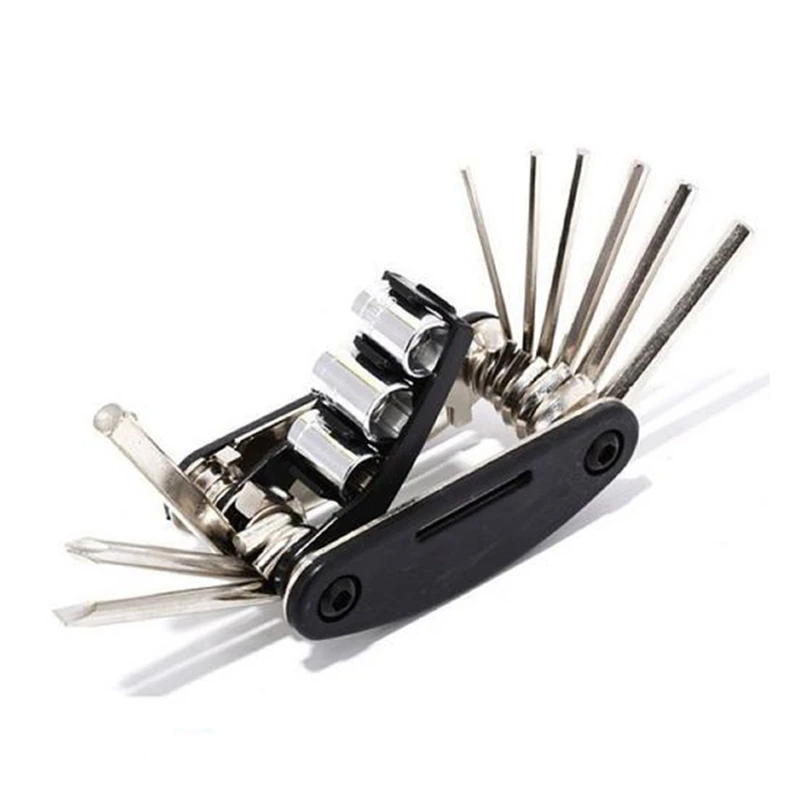 

2021 New 15-in-1 Mountain Bike Fix Tool in Tour Pocket MTB Repair Set Home Camping Allen Wrench Mountain Cycle Motorcycle