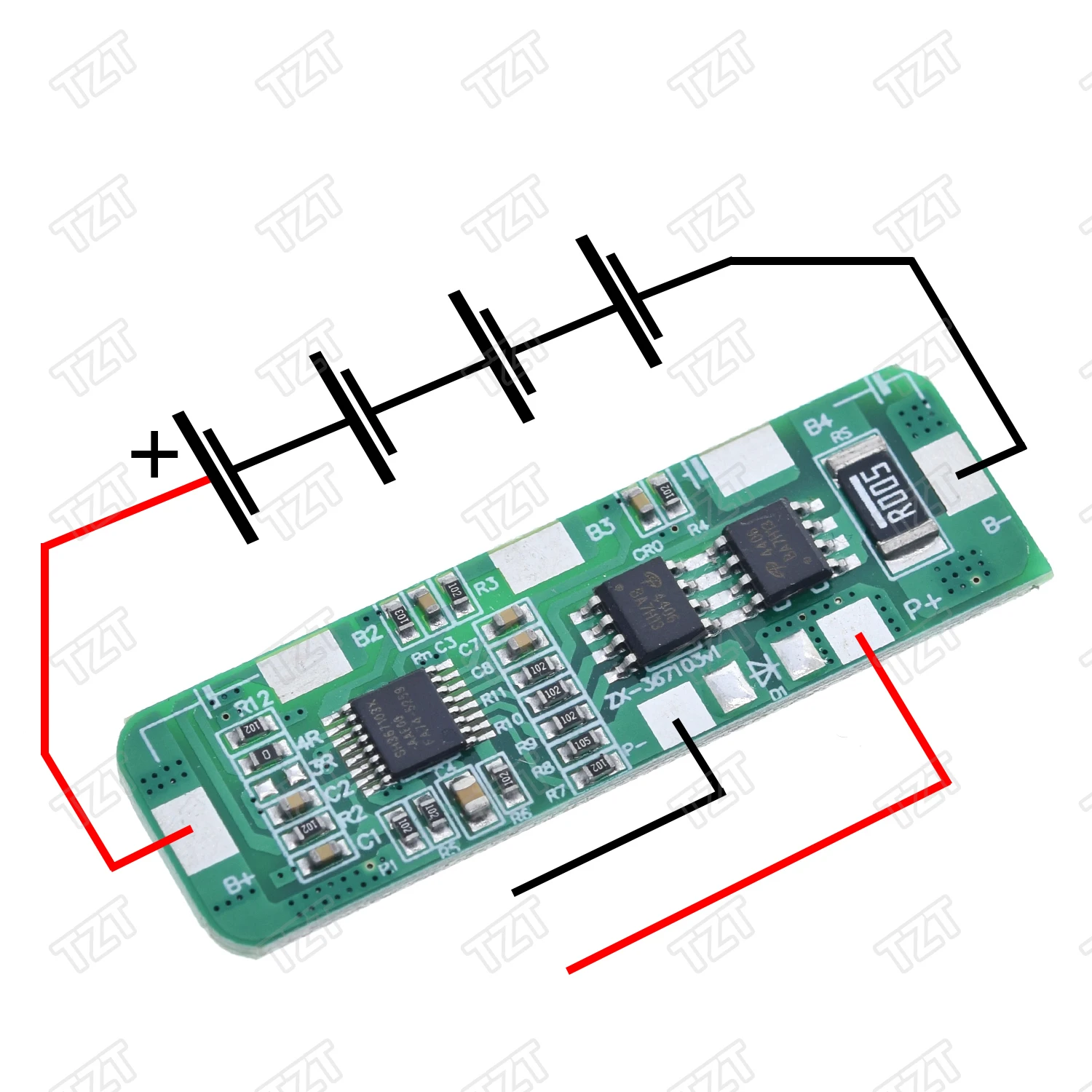 4A-5A PCB BMS Защитная плата управления для 4 упаковок 4S 18650 литий-ионный элемент литиевой батареи MOS транзистор перезаряда короткого замыкания