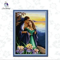 joy sunday lover counted cross stitch kits 11ct printed aida fabric 14ct canvas embroidery handmade diy needlework gifts sets