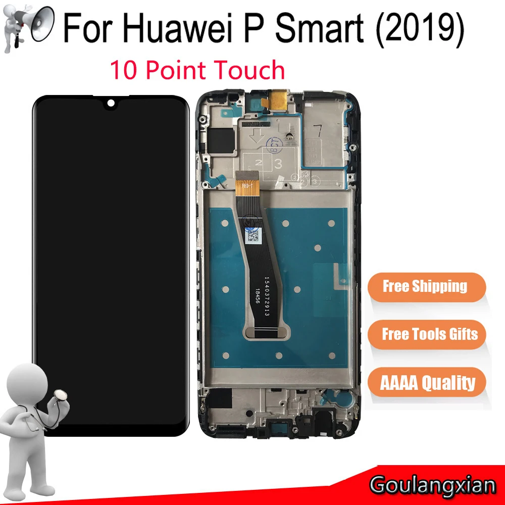 6 21 &quotоригинал с рамкой для huawei P Smart 2019 ЖК-дисплей кодирующий преобразователь