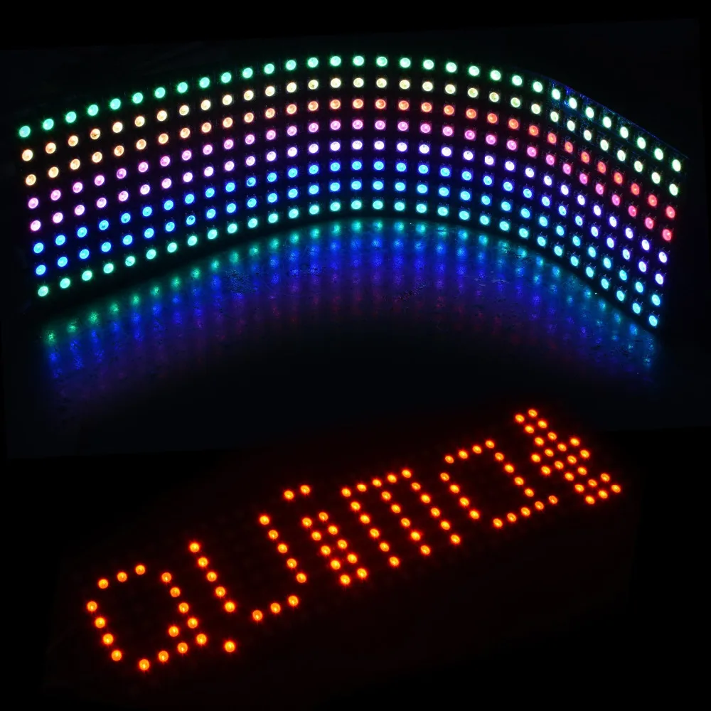 8x32cm SK6812 Digitale Flexible LED Matrix Panel Eingebaute WS2812B IC 256 Pixel Einzeln ansteuerbare LED-Licht mit Full Dream | Лампы и