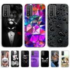 Чехол-накладка для Huawei, Honor 10X Lite, 10i, P30 Pro, P40 Lite, силикон, с рисунком