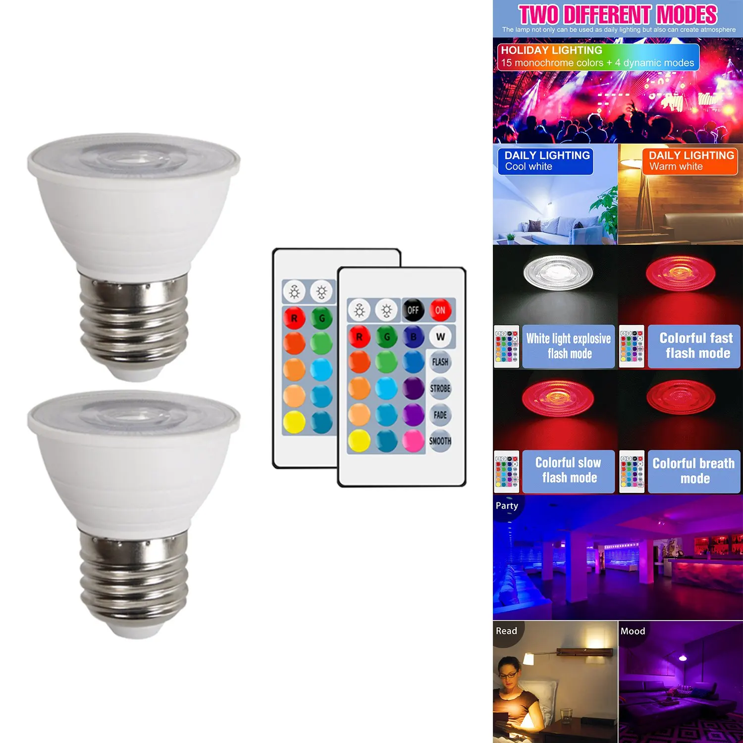 

Умная Светодиодная лампа E27, цветной Точечный светильник, неоновая вывеска RGB с контроллером, ночник с регулируемой яркостью