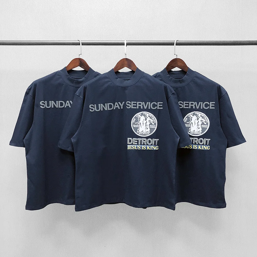 

High Street Brand JESUS IS KING Letter Painting Tee 100% Cotton Streetwear Oversized T-shirt Men T-shirt Top Women's T-shirts