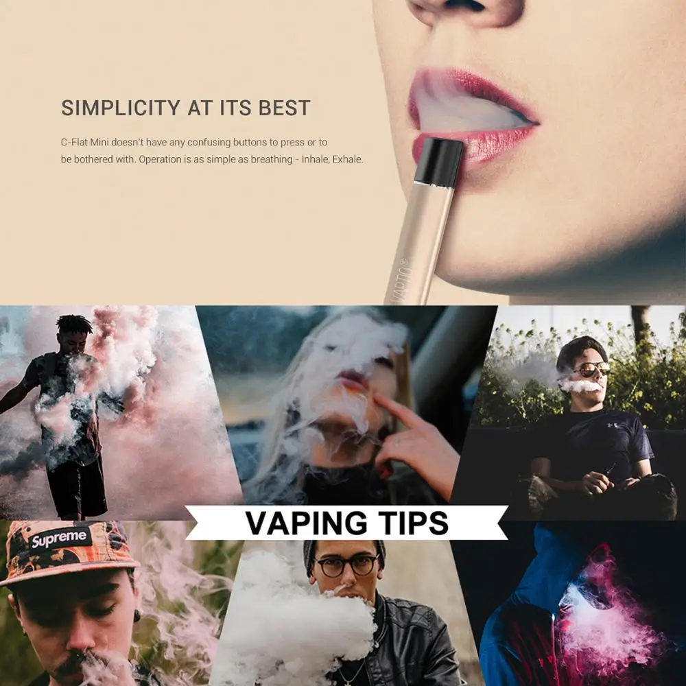 1 Vaptio C Flat Mini kit 9 Вт электронная сигарета Vapor pen 260 мАч вапорайзер 3 мл с керамическим