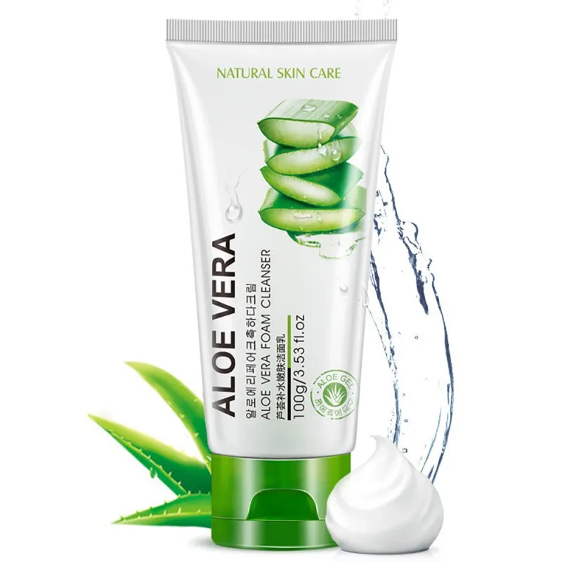 

Face Soothing Moisture Aloe Vera Cleansing Gel Foam Hydrating Whitening Oil Control Face Washing Product