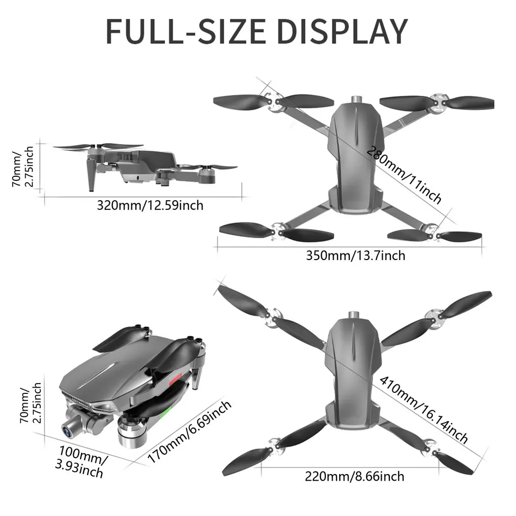

L106 PRO 2 GPS Drone 4K Dual Camera 5G 2-axis Gimbal Aerial Photography Brushless RC Foldable Quadcopter Gifts