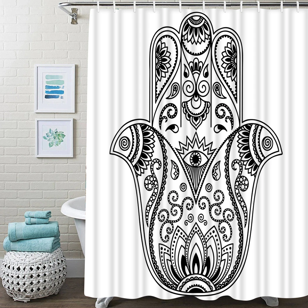 

Gray Shower Curtain Watercolor Lilac Polyester Shower Curtain Waterproof Fabric For Bathroom Decor Shower Curtain Set With Hooks