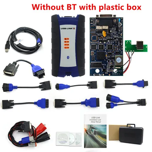 ne-2 box no bt USB Bluetooth дизельный грузовик диагностический инструмент 125032 связывающий грузовик NEXIQED V9.6.0.2 лучше, чем DPA5 - Цвет: ne-2 box no bt