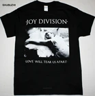 Мужская хлопковая футболка JOY DIVISION, черная футболка с надписью LOVE WILL TEAR US APART, новый заказ в стиле панк, летняя модная футболка европейского размера