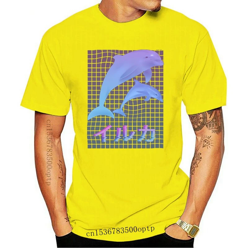 

Новая футболка с дельфином Vaporwave-Мужская модная футболка