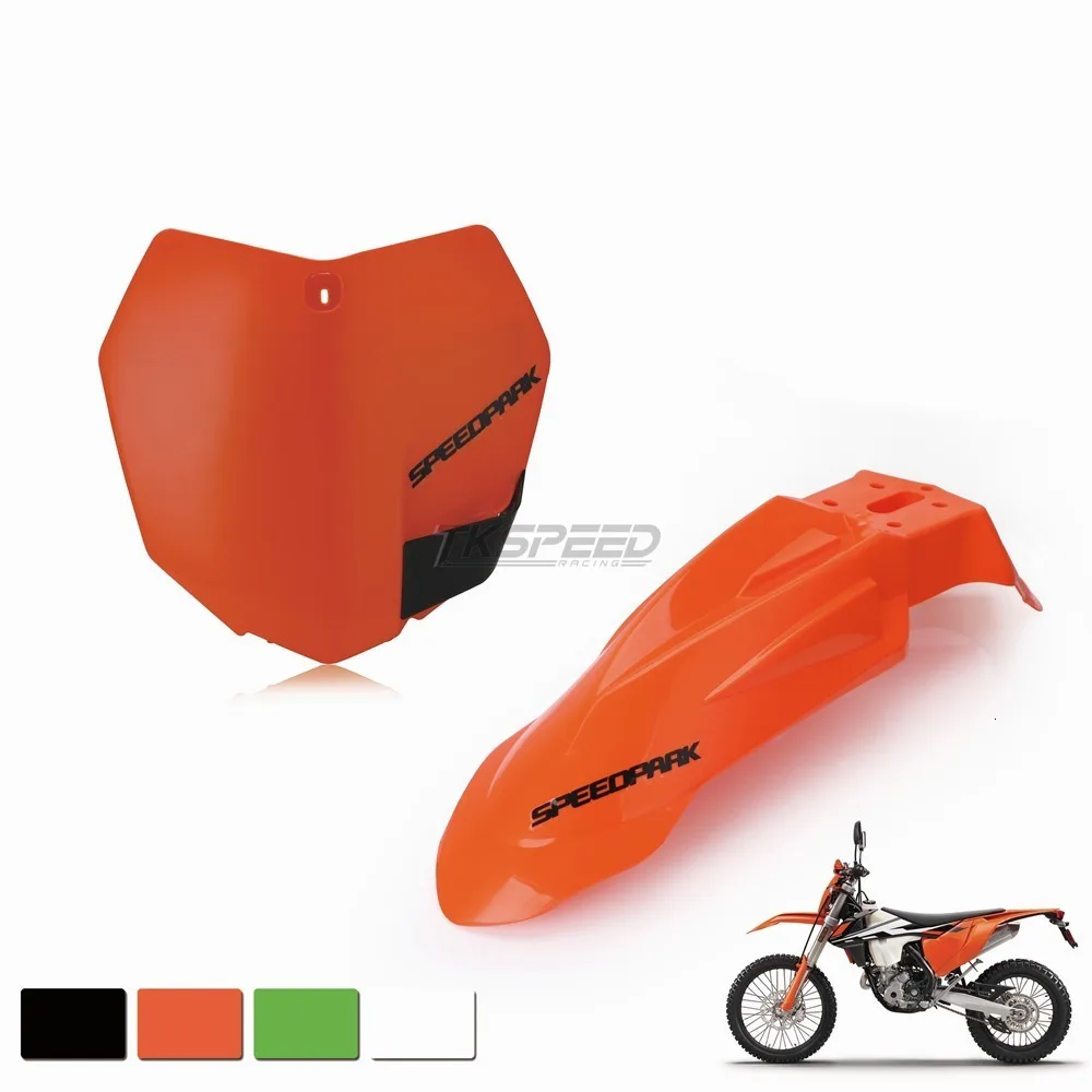 Кроссовый пластиковый передний номерной знак+ Универсальный Supermoto Evo передние крылья для Honda Yamaha Suzuki DRZ KX YZ
