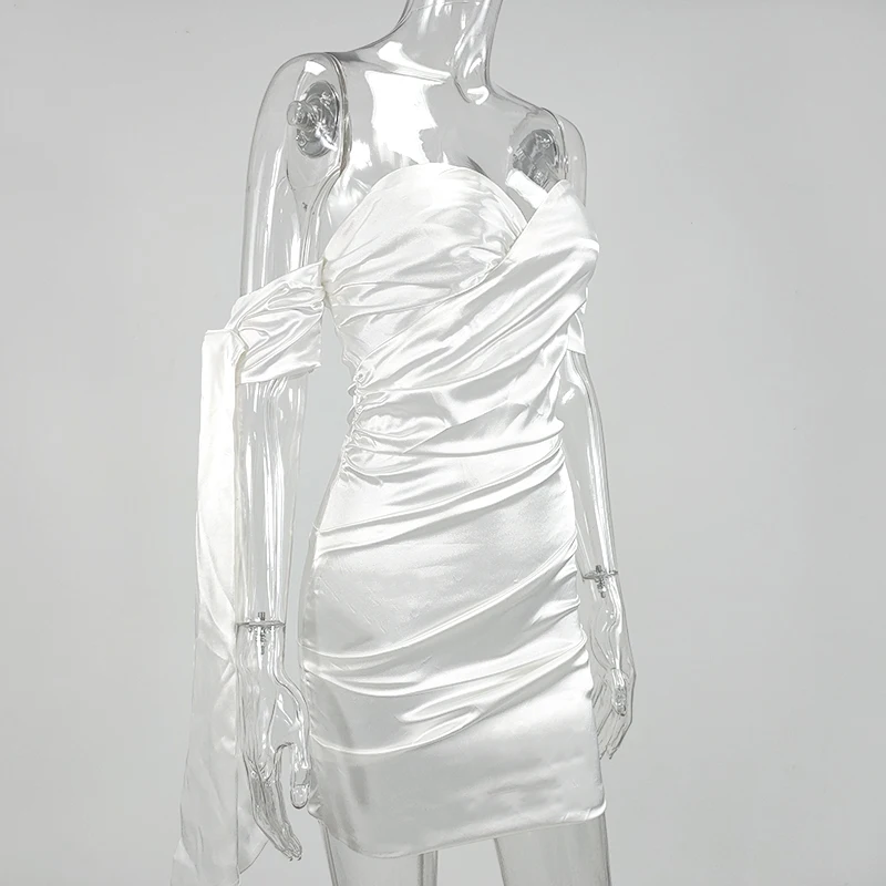 Элегантное платье NewAsia с рукавом-бантом женское пикантное мини-платье открытыми