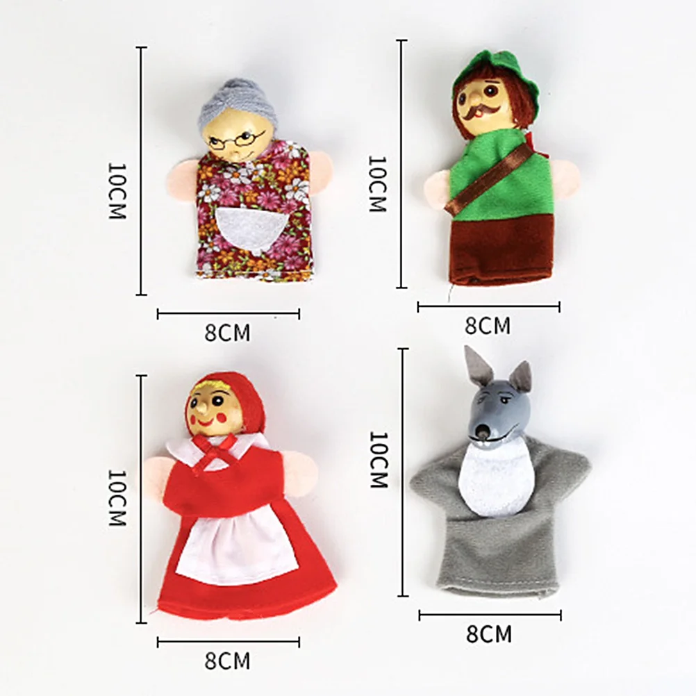 4 шт. кукла для рассказывания историй сказки Красная Шапочка пальцевые куклы