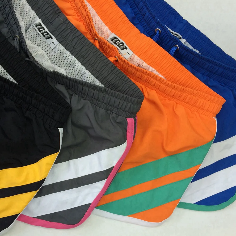 TQQT Board Shorts Mens Striped Swimwear Costume Mare Elastic Waist Joggers Bermuda Sunga Sexy Short A6P0602A | Мужская одежда