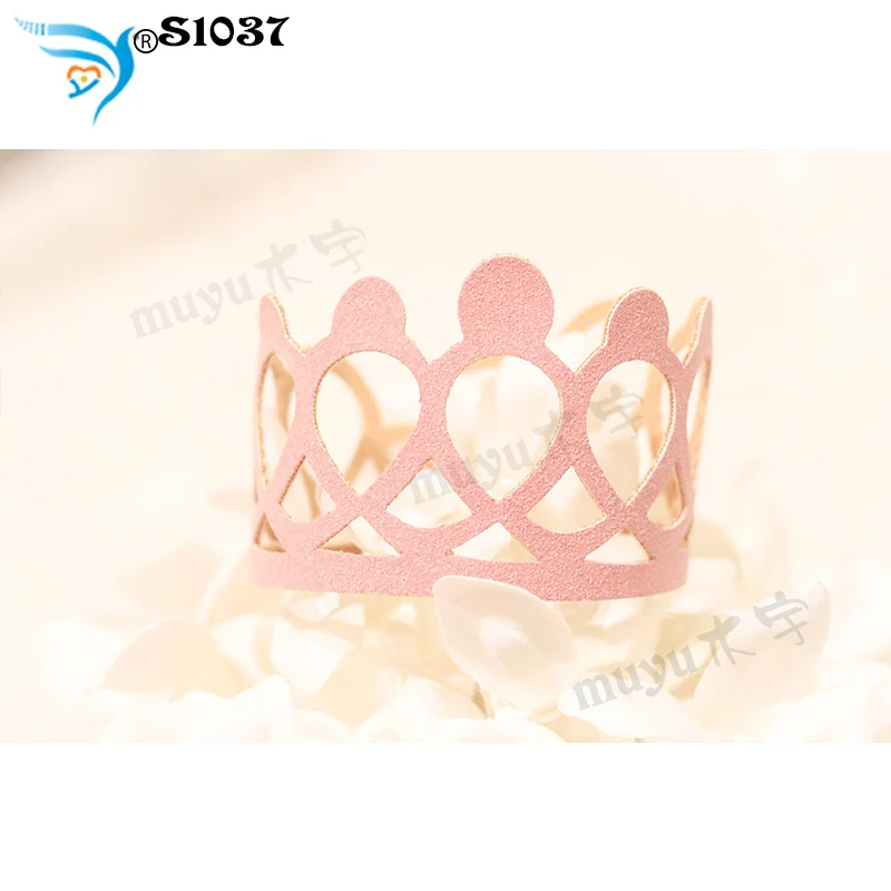 Блокировка сердца Корона скрапбукинга вырезать небо и стальные деревянные