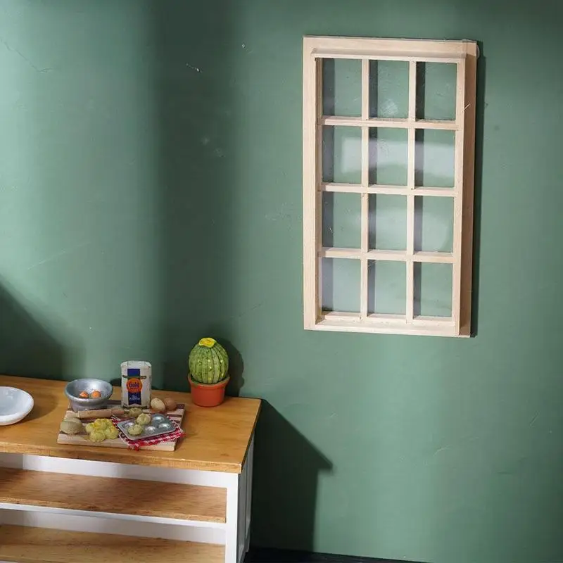 

Kawaii House House Mini Furniture Model Diy Special Grid Simple Window