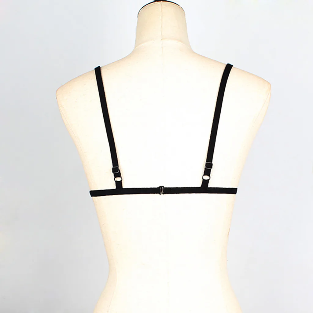 

Sexy Bra Women Bandage Hollow Out Elastic Cage Bra Top Floral Lace Camisole Sexy Underwear Perspective Intimates Crop Top Vest