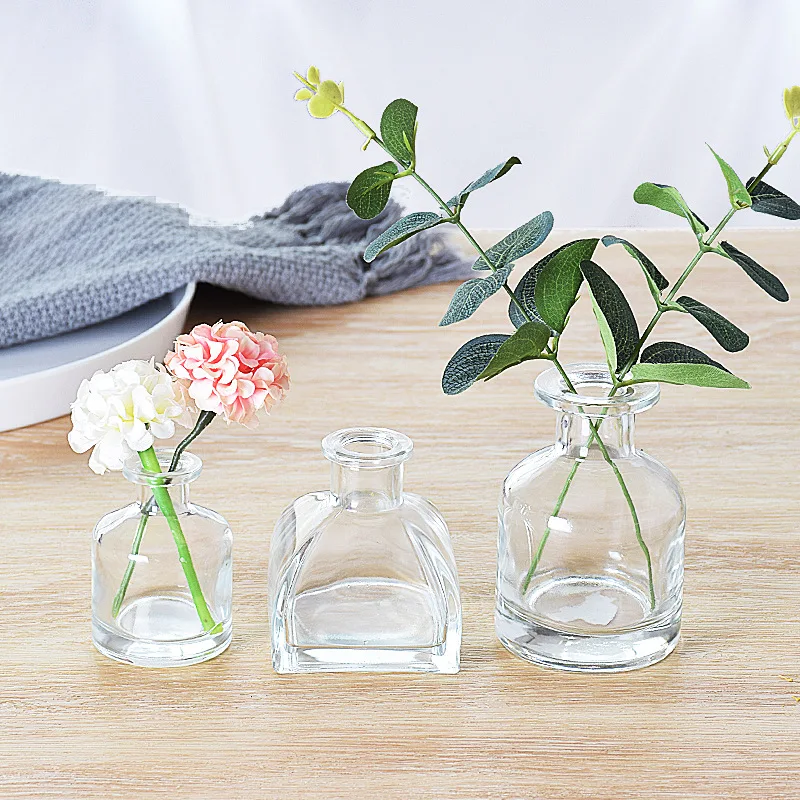 

Transparent Glass Mini Vase, Desk Decoration
