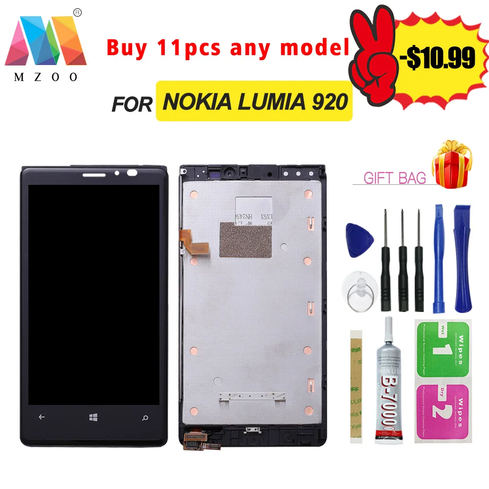 100% тест ЖК-дисплей для Nokia Lumia920 RM-822 RM-821 RM-820 Сенсорный экран планшета Ассамблеи
