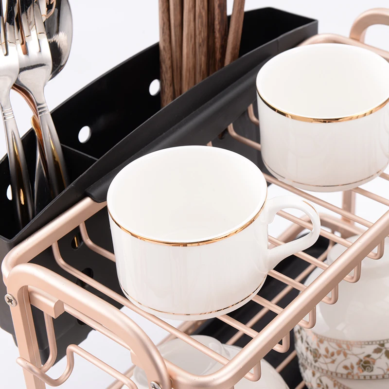 Алюминиевая Полка для мытья посуды кухонная коробка хранения сушилка полка нож