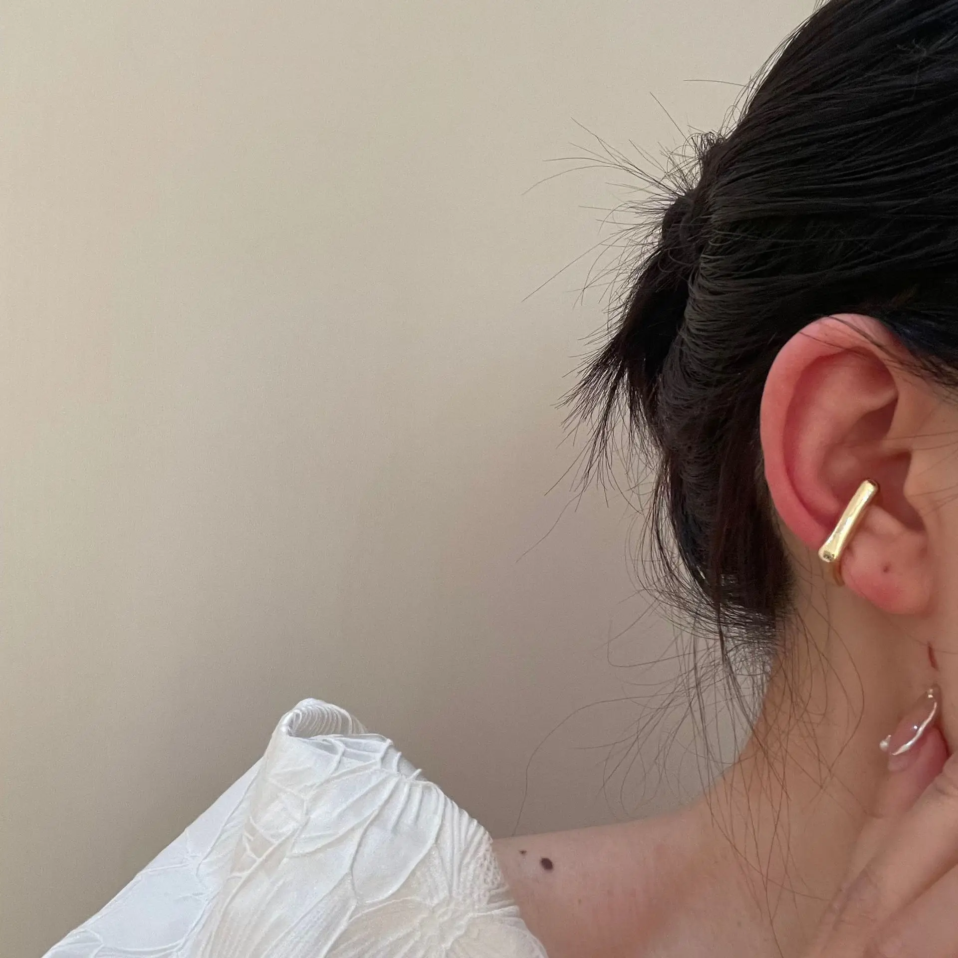 Кафф-клипсы Kpop для женщин и мужчин Ювелирное Украшение с имитацией пирсинга цвет