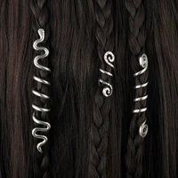 1 5 pcs silver nordic viking runes beads for women hair rings braid dreadlocks bead hair cuffs braiders irish hair accessories