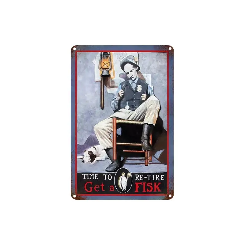 Металлический плакат с изображением шин хорошего года для бара паба таверны