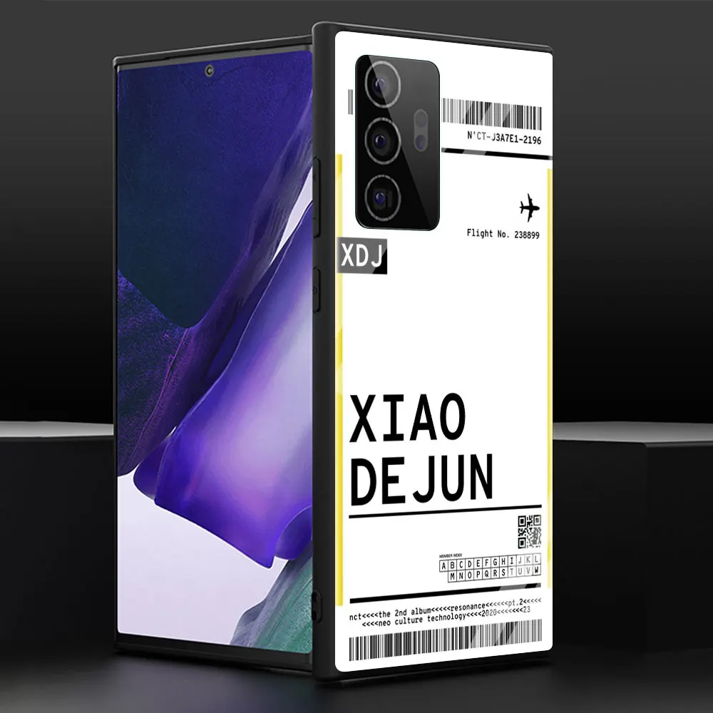 

World Country Label Air Tickets Soft Edge Phone Case for Samsung Note 20 Ultra 10 Lite 10 9 8 Plus Luxury Tempered Glass Shell