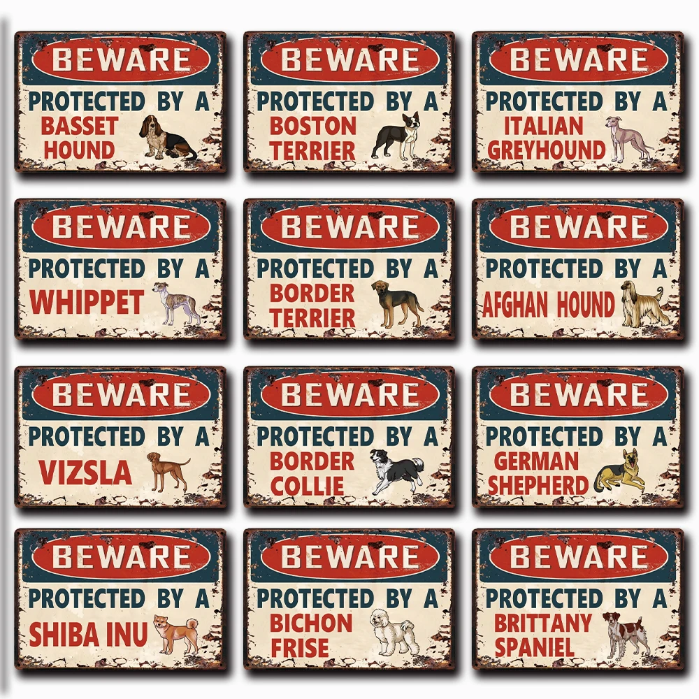 [Kelly66] собака Остерегайтесь защищенная Хаски борзой борли металлический знак